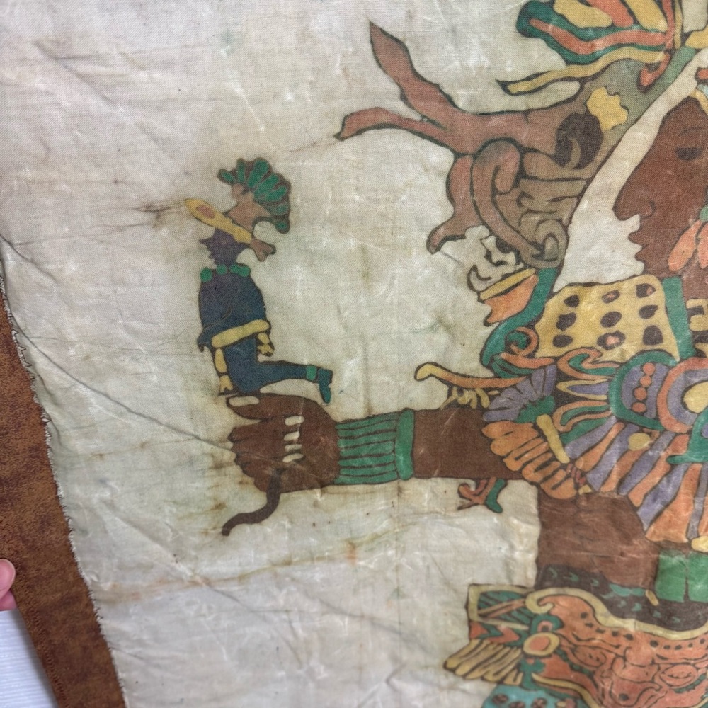 Mayan Warrior Tapestry Wall‎ Hanging  Beaded- Multicolor - Picture 6 of 13